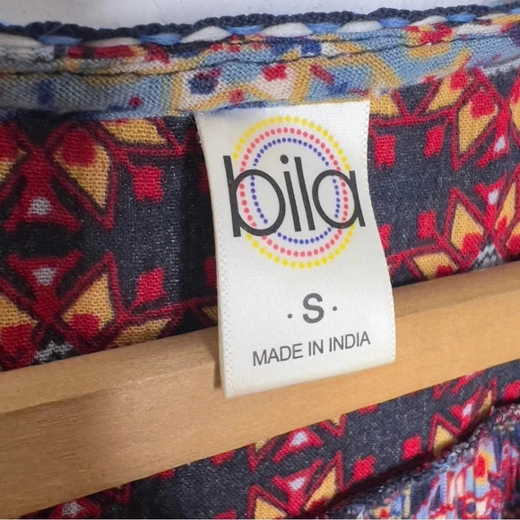 BILA Bilabong Paisley Boho Print Sleeveless Popover V Neck Tank Top Blouse - Picture 6 of 9